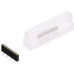 Socket header, 9 pole, pitch 2.54 mm, angled, BL 15 SMD 089 9 SM