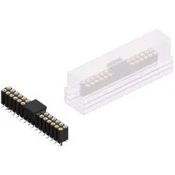 Socket header, 32 pole, pitch 2.54 mm, angled, BL 16 SMD 067 32 B SM PS
