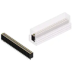 Socket header, 40 pole, pitch 2.54 mm, angled, BL 16 SMD 067 40 SM PS