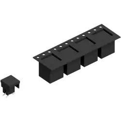 Socket header, 4 pole, pitch 2.54 mm, angled, BL 16 SMD 067 4 B TR