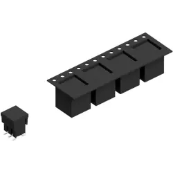 Socket header, 6 pole, pitch 2.54 mm, angled, BL 16 SMD 067 6 B TR