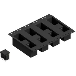 Socket header, 8 pole, pitch 2.54 mm, angled, BL 16 SMD 067 8 B TR