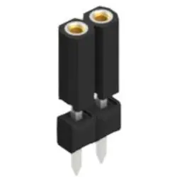 Socket header, 2 pole, pitch 2.54 mm, straight, BL 18 141 2