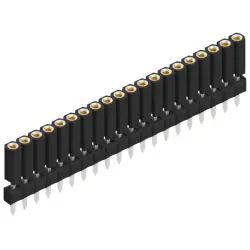 Socket header, 20 pole, pitch 2.54 mm, straight, BL 18 141 20