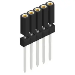 Socket header, 5 pole, pitch 2.54 mm, straight, BL 18 219 5