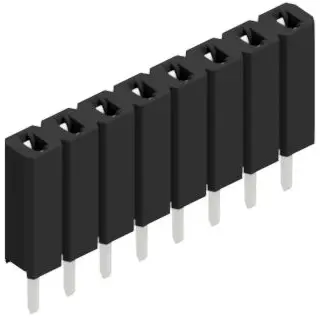 Socket header, 8 pole, pitch 2.54 mm, straight, BL 1 8 Z - 1
