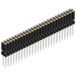 Socket header, 52 pole, pitch 2.54 mm, straight, BL 19 141 52
