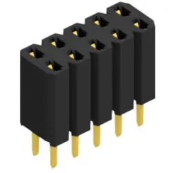Socket header, 10 pole, pitch 2.54 mm, straight, BL 2 10 G