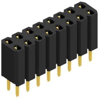 Socket header, 16 pole, pitch 2.54 mm, straight, BL 2 16 G - 1