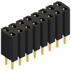 Socket header, 16 pole, pitch 2.54 mm, straight, BL 2 16 G