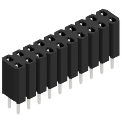 Socket header, 20 pole, pitch 2.54 mm, straight, BL 2 20 Z - 1
