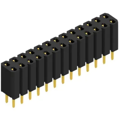 Socket header, 26 pole, pitch 2.54 mm, straight, BL 2 26 G - 1