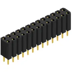 Socket header, 26 pole, pitch 2.54 mm, straight, BL 2 26 G