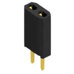 Socket header, 2 pole, pitch 2.54 mm, straight, BL 2 2 G