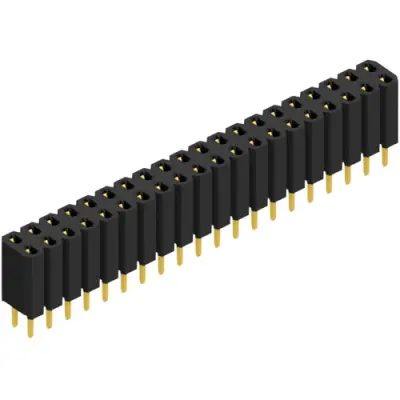 Socket header, 40 pole, pitch 2.54 mm, straight, BL 2 40 G - 1
