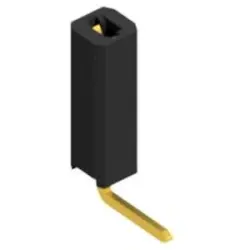 Socket header, 1 pole, pitch 2.54 mm, angled, BL 3 1 G