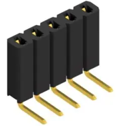 Socket header, 5 pole, pitch 2.54 mm, angled, BL 3 5 G