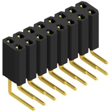 Socket header, 16 pole, pitch 2.54 mm, angled, BL 4 16 G - 1