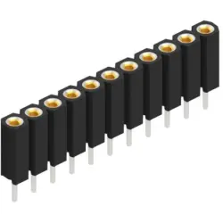 Socket header, 11 pole, pitch 2.54 mm, straight, BL 5 11
