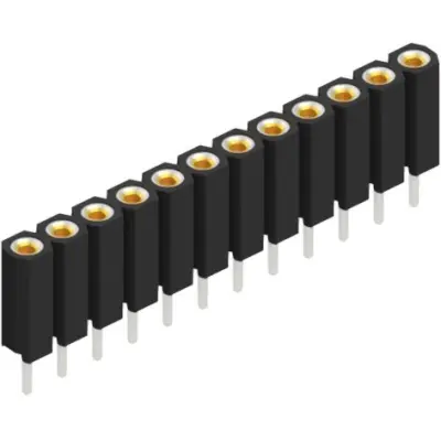 Socket header, 12 pole, pitch 2.54 mm, straight, BL 5 12 - 1