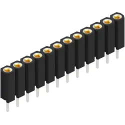 Socket header, 12 pole, pitch 2.54 mm, straight, BL 5 12