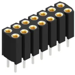 Socket header, 14 pole, pitch 2.54 mm, straight, BL 6 025 14