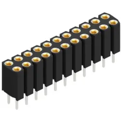Socket header, 22 pole, pitch 2.54 mm, straight, BL 6 22