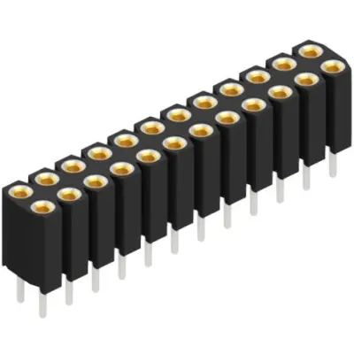 Socket header, 24 pole, pitch 2.54 mm, straight, BL 6 24 - 1