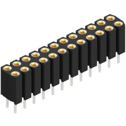 Socket header, 24 pole, pitch 2.54 mm, straight, BL 6 24