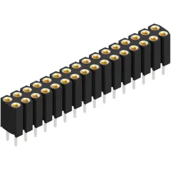 Socket header, 32 pole, pitch 2.54 mm, straight, BL 6 32