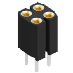 Socket header, 4 pole, pitch 2.54 mm, straight, BL 6 4