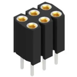 Socket header, 6 pole, pitch 2.54 mm, straight, BL 6 6