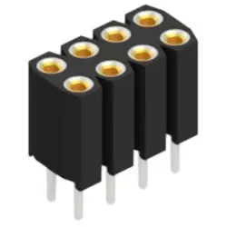Socket header, 8 pole, pitch 2.54 mm, straight, BL 6 8