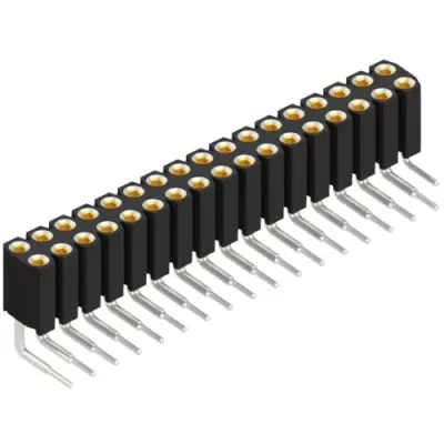 Socket header, 34 pole, pitch 2.54 mm, angled, BL 8 34 - 1