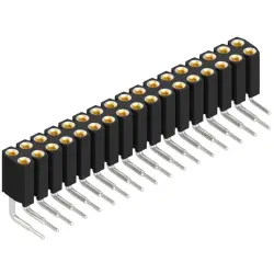 Socket header, 34 pole, pitch 2.54 mm, angled, BL 8 34