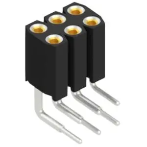 Socket header, 6 pole, pitch 2.54 mm, angled, BL 8 6 - 1