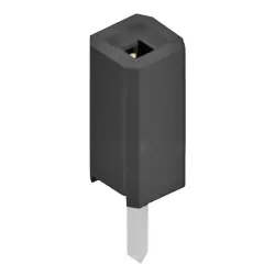 Socket header, 1 pole, pitch 2.54 mm, straight, BL LP 1 1 S