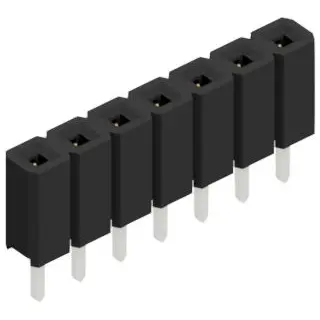 Socket header, 7 pole, pitch 2.54 mm, straight, BL LP 1 7 S - 1