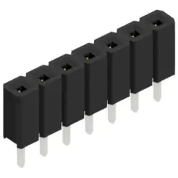 Socket header, 7 pole, pitch 2.54 mm, straight, BL LP 1 7 S