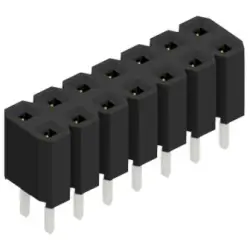 Socket header, 14 pole, pitch 2.54 mm, straight, BL LP 2 14 S