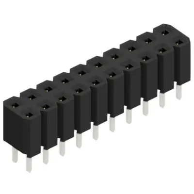 Socket header, 20 pole, pitch 2.54 mm, straight, BL LP 2 20 S - 1