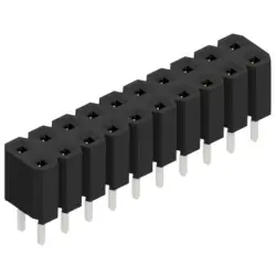 Socket header, 20 pole, pitch 2.54 mm, straight, BL LP 2 20 S
