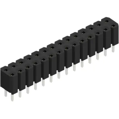 Socket header, 28 pole, pitch 2.54 mm, straight, BL LP 2 28 S - 1