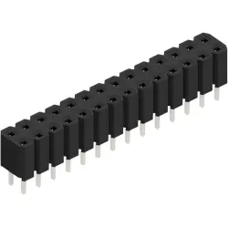 Socket header, 28 pole, pitch 2.54 mm, straight, BL LP 2 28 S