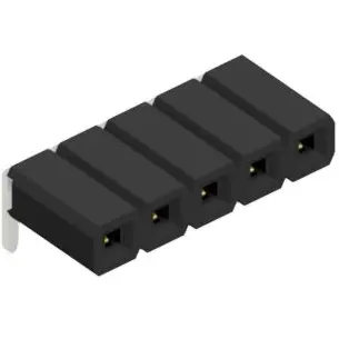 Socket header, 5 pole, pitch 2.54 mm, angled, BL LP 3 5 S - 1