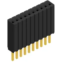 Socket header, 10 pole, pitch 1.27 mm, straight, BLM KG 1 10 G