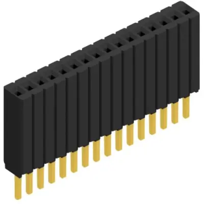Socket header, 16 pole, pitch 1.27 mm, straight, BLM KG 1 16 G - 1
