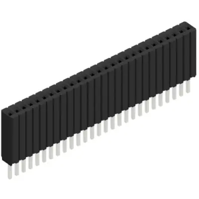 Socket header, 27 pole, pitch 1.27 mm, straight, BLM KG 1 27 Z - 1