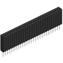 Socket header, 27 pole, pitch 1.27 mm, straight, BLM KG 1 27 Z