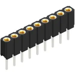 Socket header, 9 pole, pitch 2 mm, straight, BLY 1 9